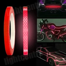 Reflective Bike Wheel Rim Stickers Safety Bicycle Cycling Reflector Tape RED