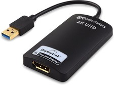 Cable Matters USB 3.0 to 4K DisplayPort Adapter USB to DP Video Adapter Windo