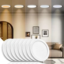 ETL 8 Pack 7 Inch Small LED Flush Mount Ceiling Light 5CCT Dimmable,2700K/3000K/