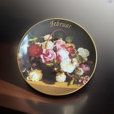 Sammelteller Bradex - A250 - Porzellan - Blumenstilleben - Februar