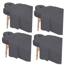 4 Sets Premium Microfiber Massage Table Sheets Set 3 Piece Set Includes Gray
