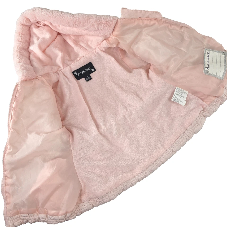 Chaqueta acolchada Peplum Rothschild NIÑAS TALLA 3T ROSA CLARO CREMALLERA COMPLETA DEFECTOS Foto 3 de 4