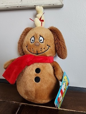 Aurora Dr. Seuss The Grinch Max Dog Snowman Shaped 12'' Plush Stuffed 2021