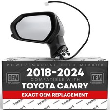 Passenger Side Mirror for Toyota Camry - Powered, Manual Fold, Convex Glass -...