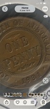 AUSTRALIA GEORGE V PENNY 1931, AUSTRALIAN BRONZE COIN, MELBOURNE MINT, VF