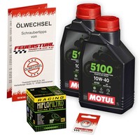 Honda Forza 350 (NF10) 21-23, Motul 10W40 Ester ÖL + Hiflo Racing ÖLfilter Set