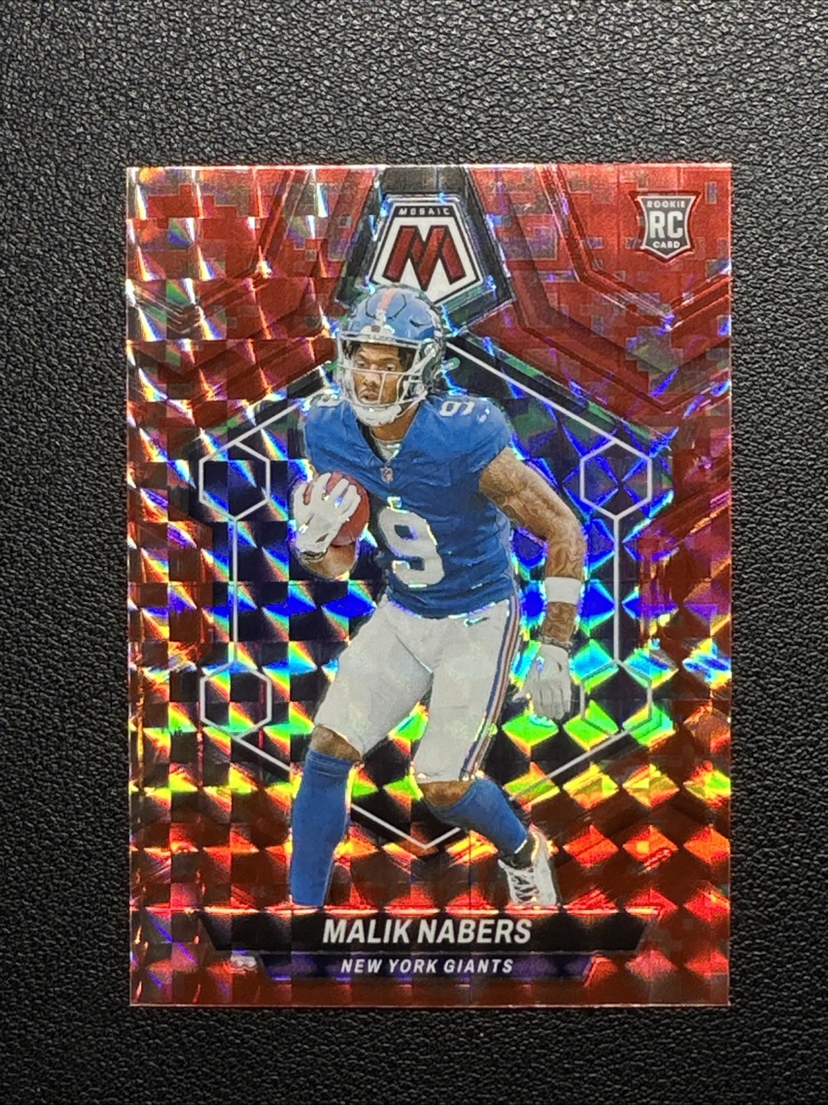2024 Panini Mosaic - Rookies Malik Nabers #306 Red Camo Mosaic Prizm (RC)
