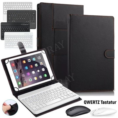QWERTZ Tastatur mit PU Leder Hülle Maus Für Samsung Tab A8 A9+ S9 S8 S7 S6 Lite