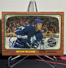 2002-03 Topps HERITAGE Hockey BRYAN MCCABE #RO-BM REAL ONE RETRO AUTO ON-CARD