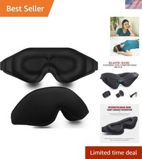 3D Deep Contoured Memory Foam Sleep Mask - 99 Light Block for Ultimate Comfort