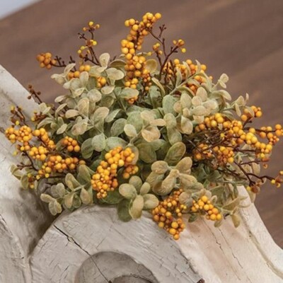 NEW Farmhouse FALL HALF SPHERE PEBBLE CREEK MUSTARD 10'' Wide x 4'' High Autumn