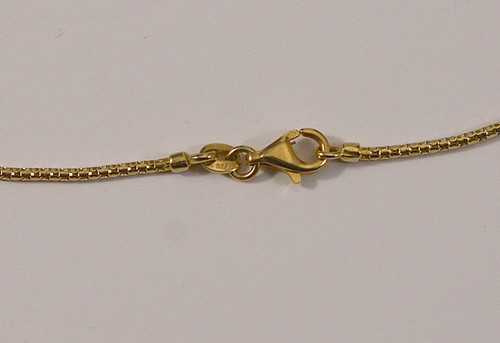 14K WHITE & YELLOW GOLD PUFFY HEART 3D PENDANT & 17" 14K GOLD NECKLACE - Picture 5 of 5