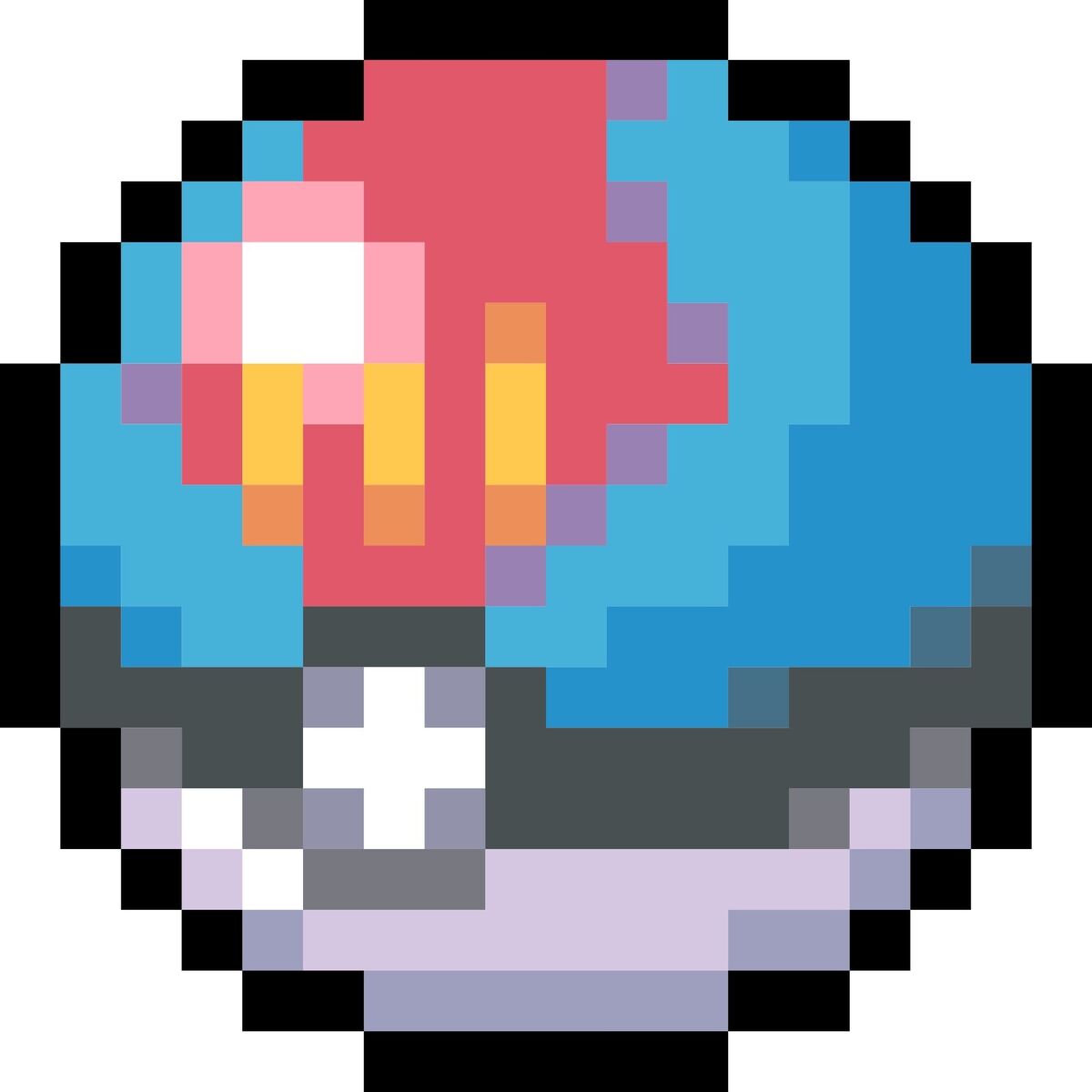 1.5 Pokémon Pokéball Pattern Sprite PC Icon Pixel Glossy