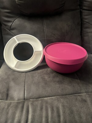 Tupperware 6910 Essentials 3pc Bowl W/ Party Tray & OneTouch Seal
