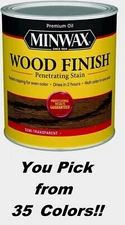 1 QT Minwax WOOD FINISH PENETRATING STAIN Semi-Transparent Oil-Based PICK COLOR