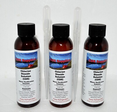 #ad #ad Water Purification Solution 100% Pure 3000 ppm 12oz Total 3 4 oz bottles $28.95