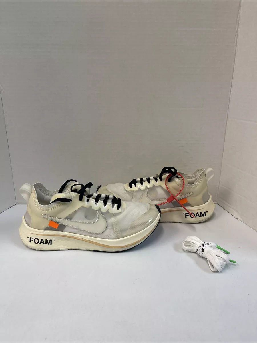 Nike Off-White x Zoom Fly SP The Ten 2017 Size 6 Used AJ4588-100