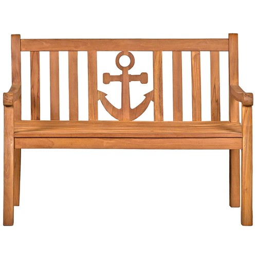 Teakholz Sitzbank - Gartenbank Anker 120 cm - Bild 2 von 5