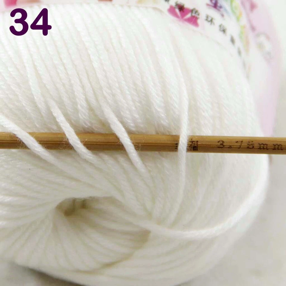 Sale 1BallsX50gr Baby Rugs Cashmere Silk Wool hand knitting Crochet Yarn 34 - Image 2 of 4