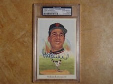 JUAN MARICHAL HOF/1983 PEREZ STEELE CELEBRATION SIGNED AUTOGRAPH POSTCARD PSA   