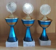 3er Serie Pokale mit Emblem 28/27/26cm #2013 (Ehrenpreis Pokal Sieger)