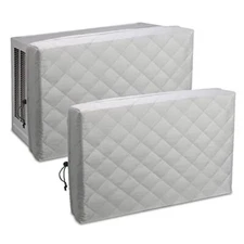 2 Pack Indoor Air Conditioner Cover for Window Units, Inside Window AC Covers...