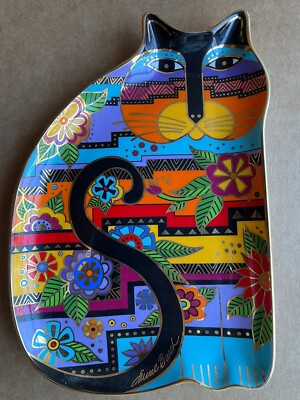 Royal Doulton LAUREL BURCH 1995 FLORAL FELINE Franklin Mint 24K Gold COA