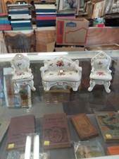 Vintage Miniature 3 Piece Doll House Furniture Set Occupied Japan
