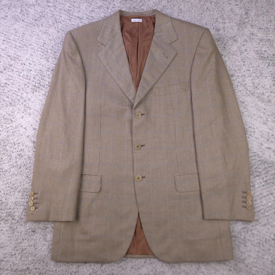 Abrigo Deportivo Brioni Cachemir Talla 38 Chaqueta Nomentano Cuadros Tres Botones Usado en Excelente Condición Foto 2 de 4