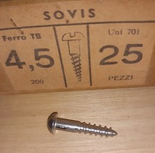 VITI ANTICHE IN FERRO A TAGLIO TESTA TONDA PER LEGNO 50 PEZZI