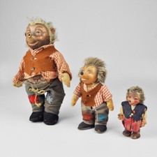 3 x Mecki - Old Figures - among others Steiff