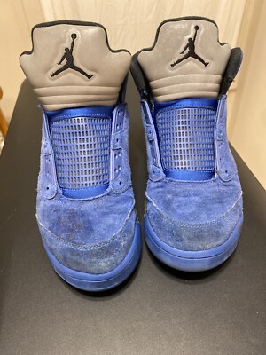 Nike Air Jordan 5 Retro Blue Suede Black Royal 8 Buy Air Jordan 5 Retro  main image 2