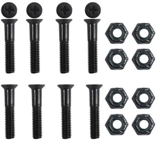 Dime Bag Hardware Skateboard Mounting Nuts and Bolts 1" Phillips - Black