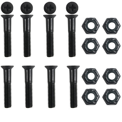 Dime Bag Hardware Skateboard Mounting Nuts and Bolts 1'' Phillips - Black