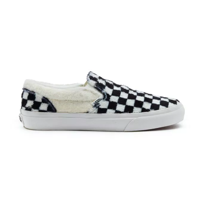 Sherpa Checkerboard Slip-on Skate Sneakers White US 4-11 |