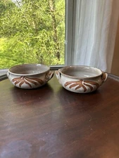 Handmade Mimi Semmes Dann Glazed Art Pottery Bowls Signed