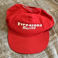 FIRESTONE RACING Hat Red SNAPBACK Cap Rope Headmost Brand VINTAGE Free Shipping