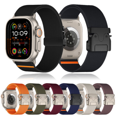 Sport Nylon Armband for Apple Watch 11 10 9 8 7 6 5 4 SE 44/45/46/49mm Ultra 3 2