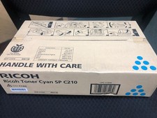 2x Ricoh CYAN SP C210 Toner Genuine 1500pg yield ink cartridge 406118 blue