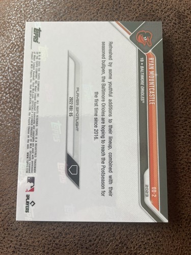 2023 Topps Now Road To Opening Day Purple Parallel Ryan Mountcastle #/25 Orioles - Picture 2 of 2