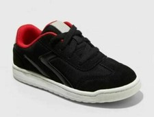Cat  Jack Boys' Cannon Sneakers Tie Up Black 6 NWT