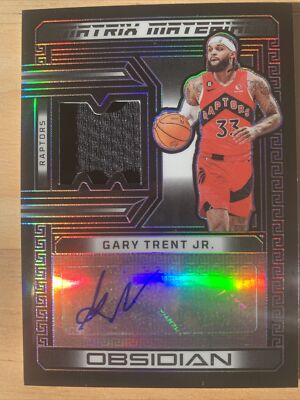2022-23 Obsidian GARY TRENT Jr. Matrix Materials Auto Jersey /99 Game Worn
