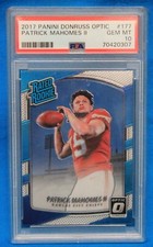 2017 PANINI DONRUSS OPTIC # 177 Patrick Mahomes II RC PSA 10 GEM MT # 70420307