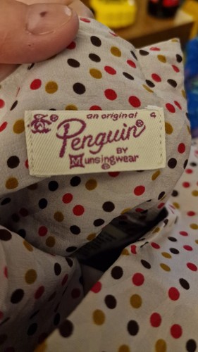 Penguin Silk Skirt. Pink Polka Dot. Size 12. - Picture 4 of 5