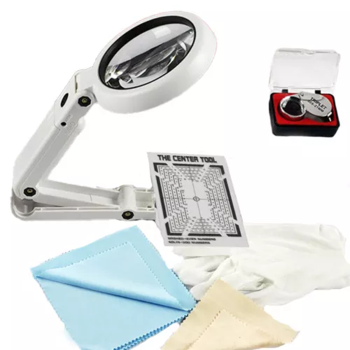 Sports Trading card PSA/BGS grading Kit centering tool with 30x magnifying glass - Picture 3 of 8