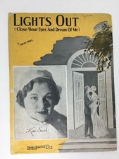 1935 Lights Out Sheet Music Kate Smith Close Your Eyes And Dream Of Me