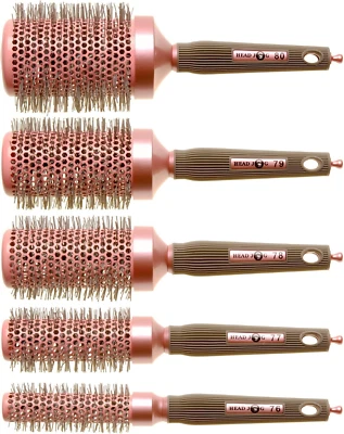 HEAD JOG PINK RADIAL CERAMIC & IONIC HAIR BRUSH ROUND BRUSHES HAIR BRUSH PINK