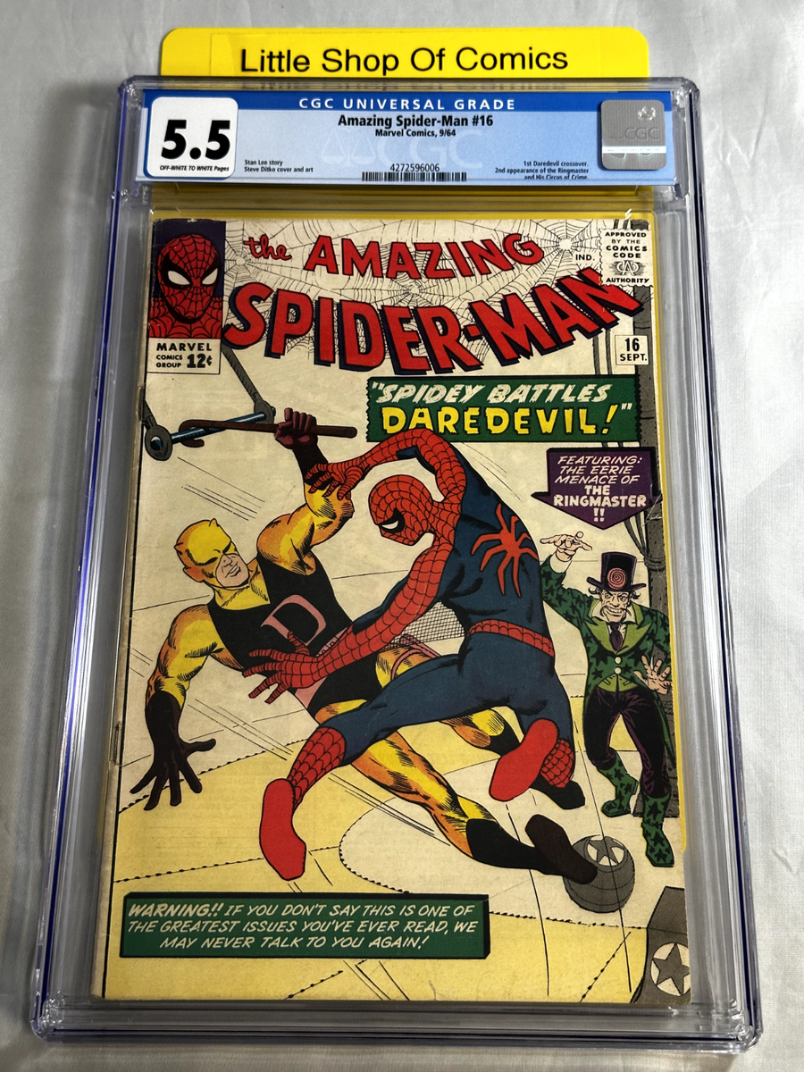 AMAZING SPIDER-MAN (1963) #16 CGC 5.5 1st Daredevil crossover | eBay