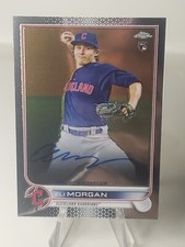 2022 Topps Chrome Eli Morgan Rc Auto #RA-EM ON CARD AUTO Cleveland Guardians 
