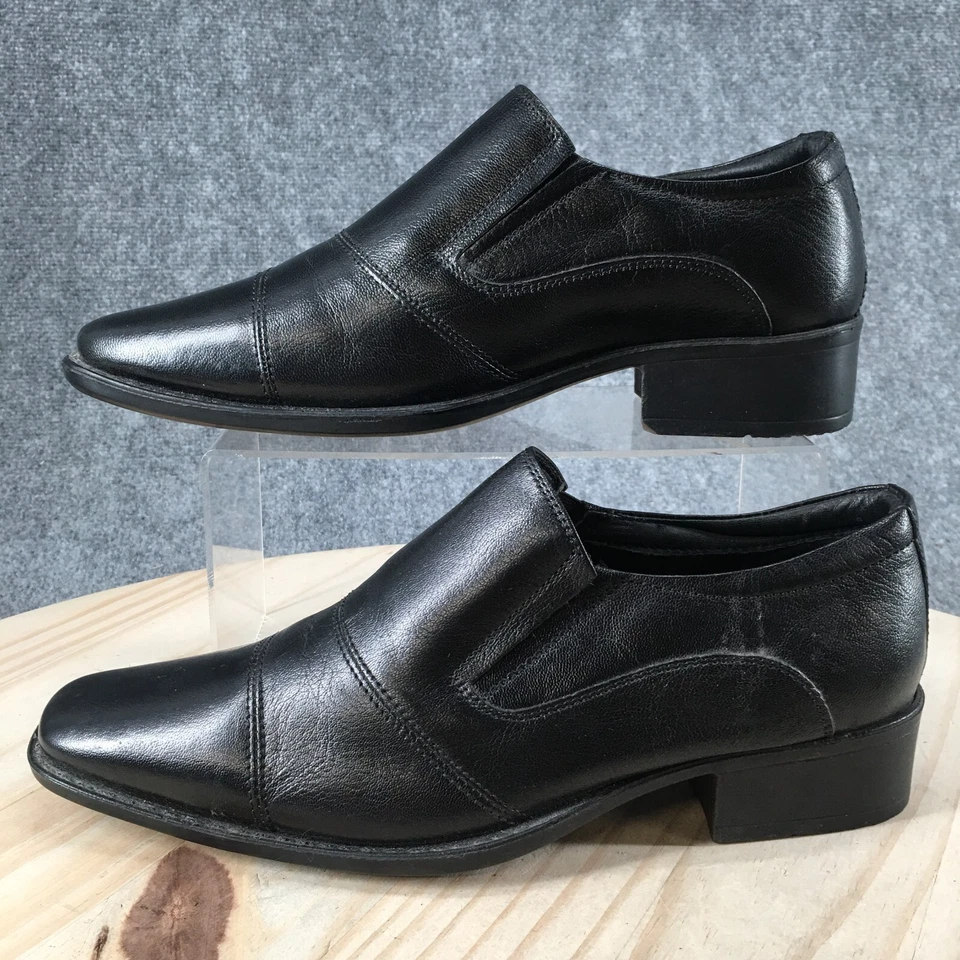 Zapatos Hush Puppies para Hombres 7 Tyler HPO2 Flex Puntera Sin Cordones Mocasín Cuero Negro Foto 2 de 4